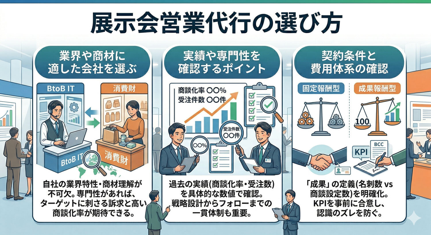 展示会営業代行の選び方