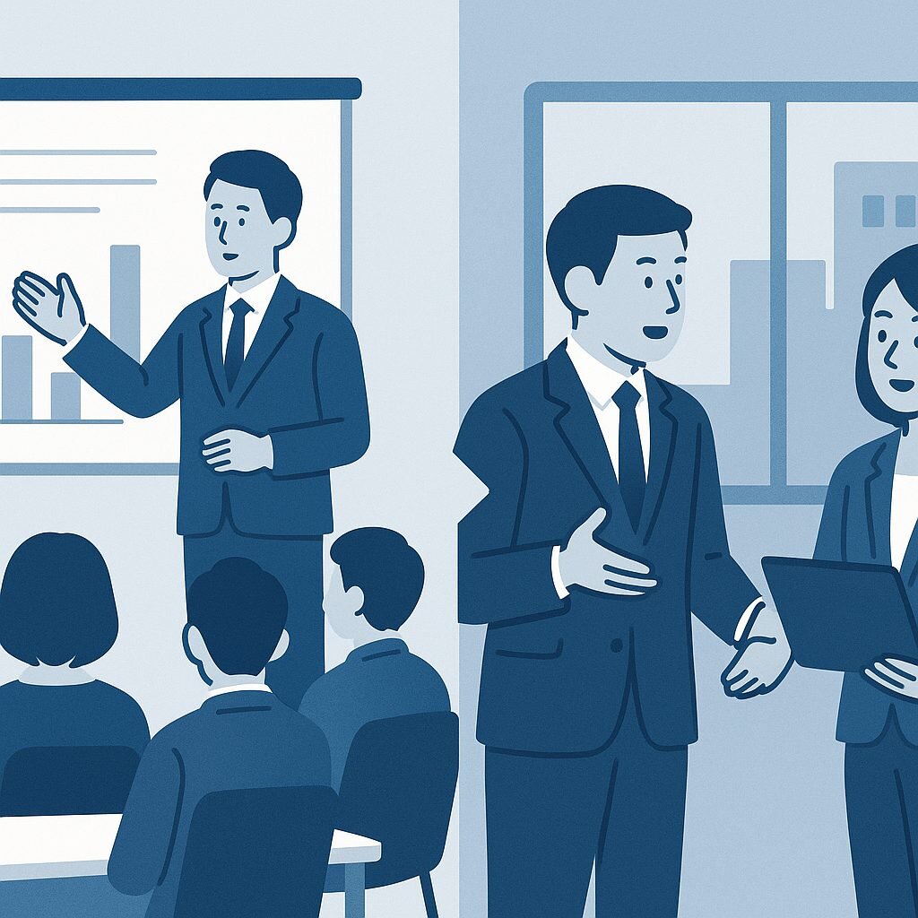 座学と現場実践を融合した育成のイメージ