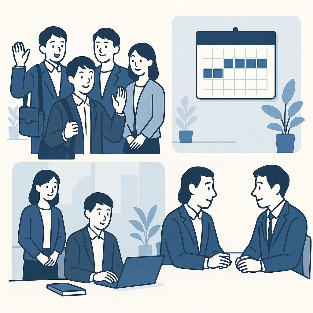 オンボーディングの受け入れと1on1のイメージ