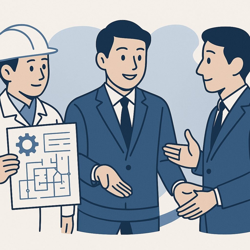 技術と顧客をつなぐ「技術がわかる営業」のイメージ